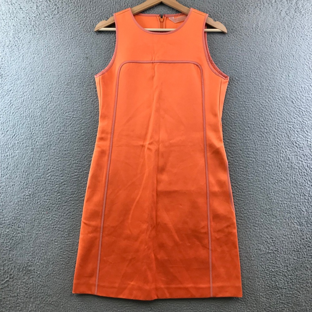 Reed Krakoff Made in Italy Orange Sleeveless Dress - Designer Minimalist size 4